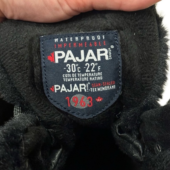 PAJAR Galat Waterproof Insulated Black Leather Winter Boot - Picture 10 of 14